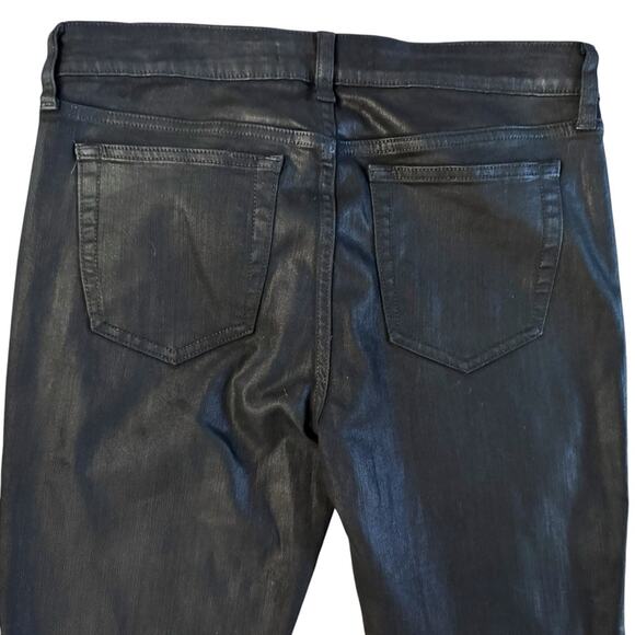 Joe’s shiny Skinny Black pants Women's Sz 30 Ankle Stretch bikercore matrix - Picture 9 of 11